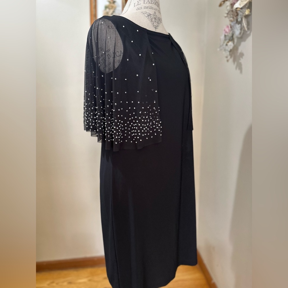MARINA Black Dress with Sparkling Accents / 14 - Picture 4 of 12